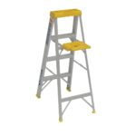Werner 364 4ft Type I Aluminum Step Ladder, Single-Sided, 250 lb Duty Rating product image