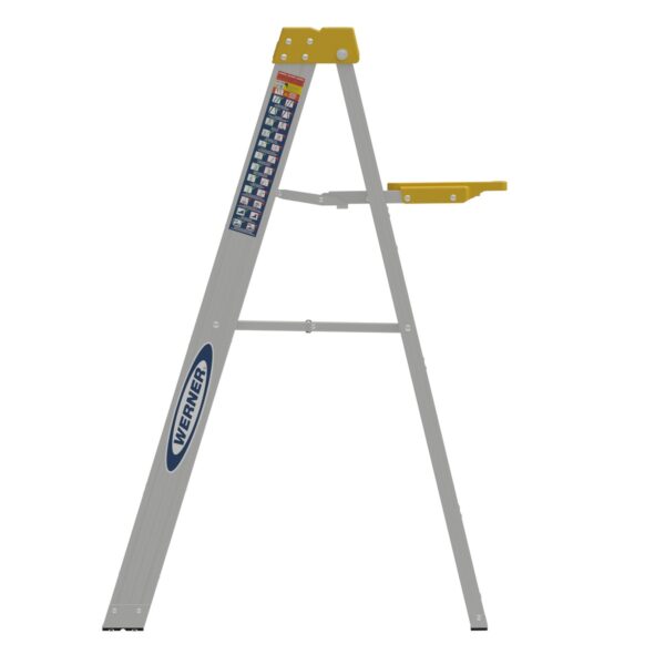 Werner 374 4ft Type IA Aluminum Step Ladder, Single-Sided, 300 lb Duty Rating product image