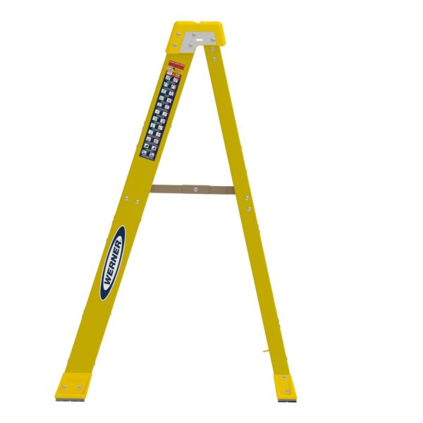 Werner 6304 4ft Type IAA Fiberglass Step Ladder, Single-Sided, Yellow, 375 lb Capacity product image
