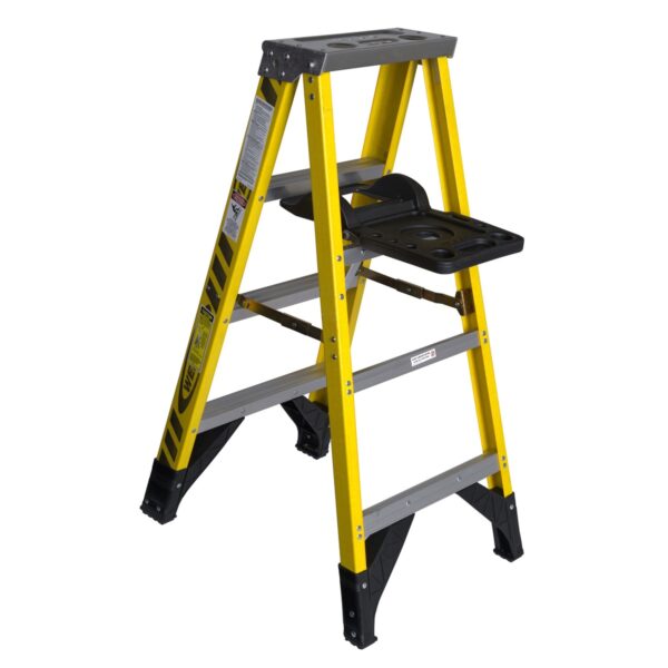 Werner 7304S 4ft Type IAA Fiberglass Step Ladder with Shelf, 375 lb Duty Rating product image