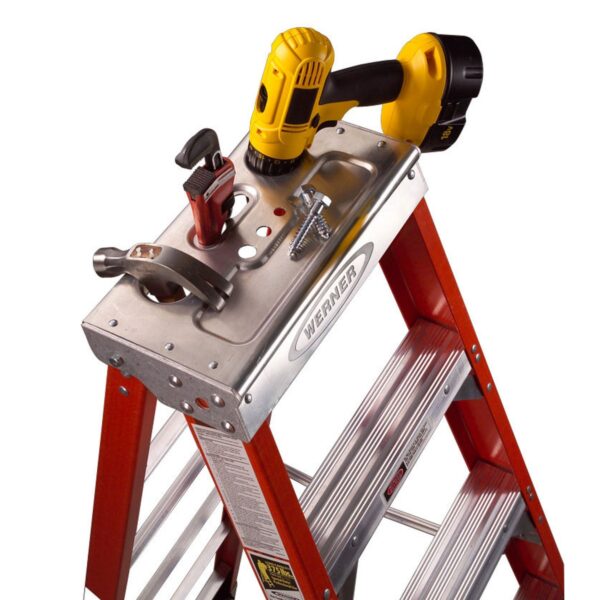 Werner T7404 4ft Type IAA Fiberglass Twin Step Ladder, 375 lb Load Rating product image