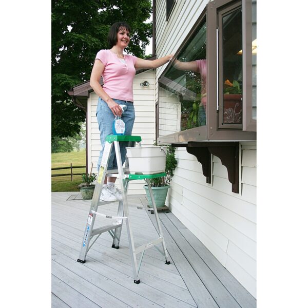 Werner 354 4ft Type II Aluminum Step Ladder, Single-Sided, 225 lb Duty Rating product image