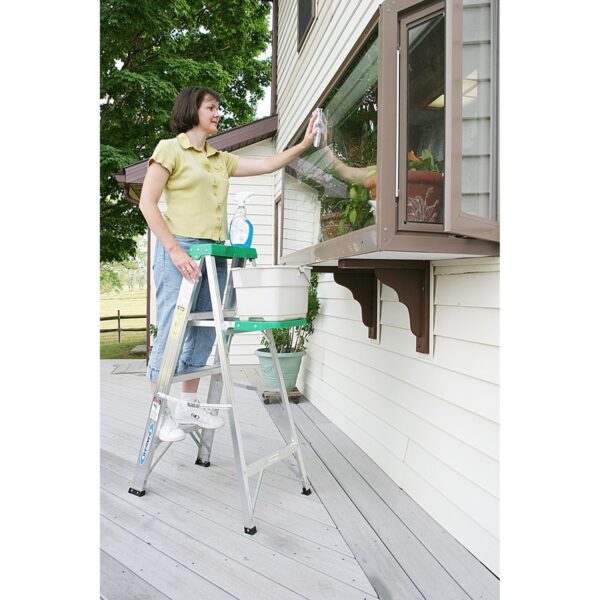 Werner 354 4ft Type II Aluminum Step Ladder, Single-Sided, 225 lb Duty Rating product image
