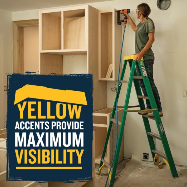 Werner 5904 4ft Type II Fiberglass Step Ladder, Single-Sided, 225 lb Load Capacity product image