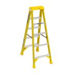 Werner 6305 Type IAA Fiberglass Step Ladder, 5 ft, Single-Sided, 375 lb Load product image