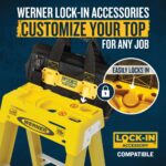 Werner 6305 Type IAA Fiberglass Step Ladder, 5 ft, Single-Sided, 375 lb Load product image