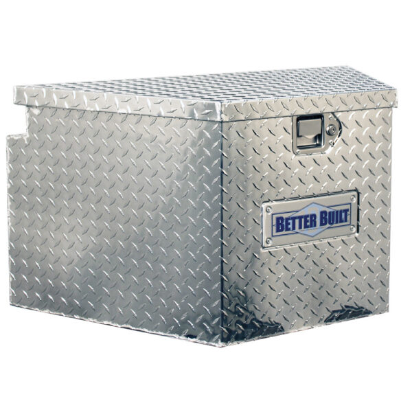 Better Built 66012336 34 in Trailer Tongue Truck Tool Box, V-Shaped Short, Brite Aluminum product image