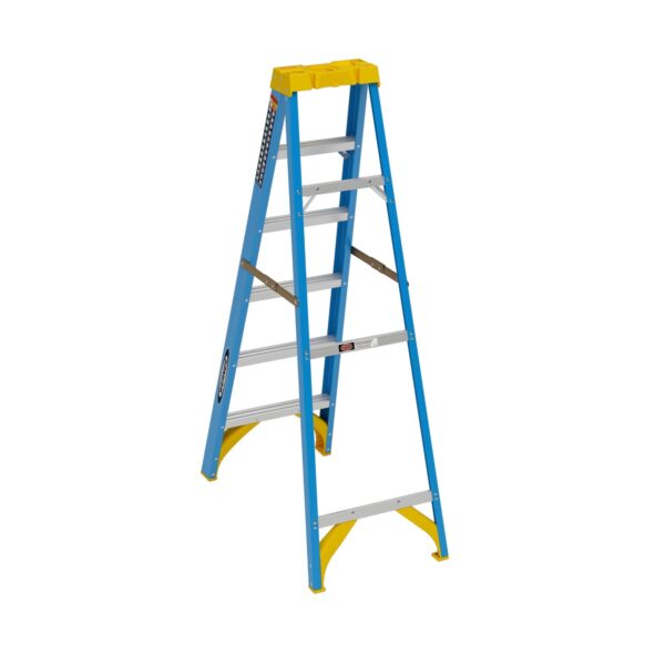 Werner 6006 6ft Type I Fiberglass Step Ladder, Single-Sided, 250 lb Duty Rating product image