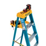Werner 6006S 6ft Type I Fiberglass Step Ladder with Shelf, Single-Sided, Blue product image