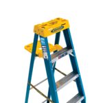 Werner 6006S 6ft Type I Fiberglass Step Ladder with Shelf, Single-Sided, Blue product image