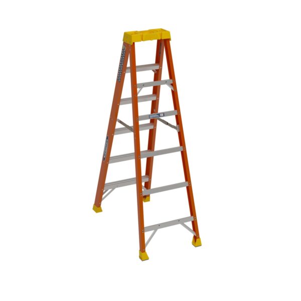 Werner 6106 6ft Type IA Fiberglass Step Ladder, Single-Sided, Orange product image