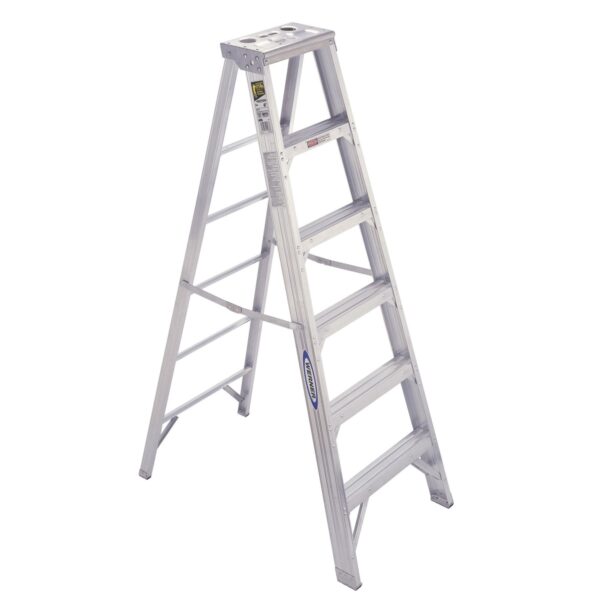 Werner 406 6ft Type IAA Aluminum Step Ladder, Single-Sided, 375 lb Duty Rating product image