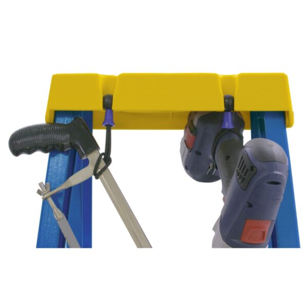 Werner OBCN06 6ft Type IAA Fiberglass Contractor JobStation Step Ladder, Single-Sided, Blue product image