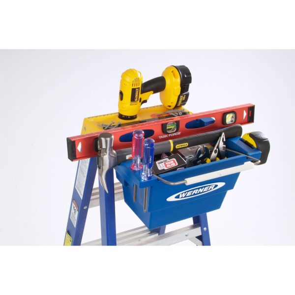 Werner OBCN06 6ft Type IAA Fiberglass Contractor JobStation Step Ladder, Single-Sided, Blue product image