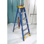 Werner OBCN06 6ft Type IAA Fiberglass Contractor JobStation Step Ladder, Single-Sided, Blue product image