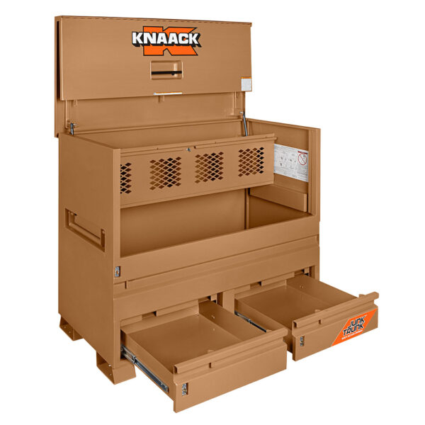 KNAACK 89-D-KL Model 89-D Piano Box with Junk Trunk, 60 in L x 30 in W x 49 in H, Tan product image