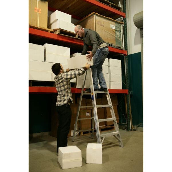 Werner P372 Aluminum Platform Ladder, 2 ft, Type IA, 8 ft Reach Height, 300 lb Duty Rating product image