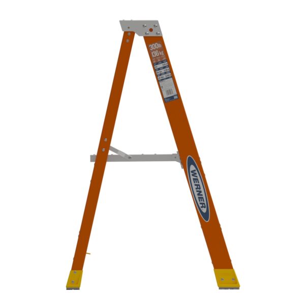 Werner P6202 2ft Fiberglass Platform Ladder, Type IA, 300 lb Duty Rating, 8 ft Reach Height product image