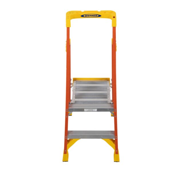 Werner PD6202 8ft Reach Fiberglass Podium Ladder, 2ft Platform, Type IA 300 lb product image