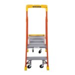 Werner PD6202-4C 8ft Reach Fiberglass Podium Ladder with Casters, Type IA, 2ft Platform Height product image