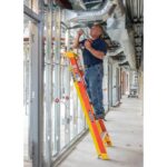 Werner L6208 8ft Type IA Fiberglass Leaning Ladder, 300 lb Duty Rating product image