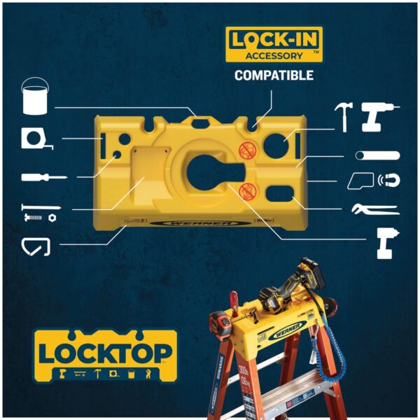 Werner 6208 8ft Type IA Fiberglass Step Ladder, Single-Sided, Orange product image