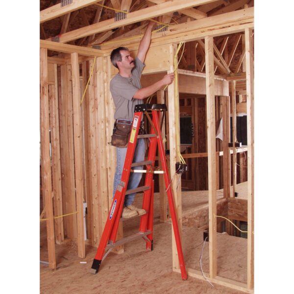 Werner FTP6208 8ft Type IA Fiberglass Tripod Ladder, 300 lb Load Capacity product image
