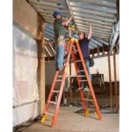 Werner T6208 8ft Type IA Fiberglass Twin Step Ladder, 300 lb per side product image