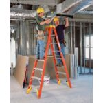 Werner T6208 8ft Type IA Fiberglass Twin Step Ladder, 300 lb per side product image