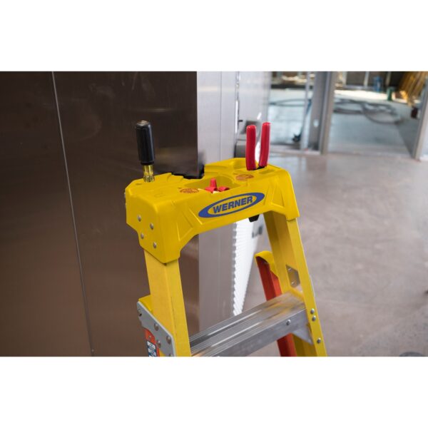 Werner L7308 8ft Type IAA Fiberglass Leaning Ladder, 375 lb Duty Rating product image