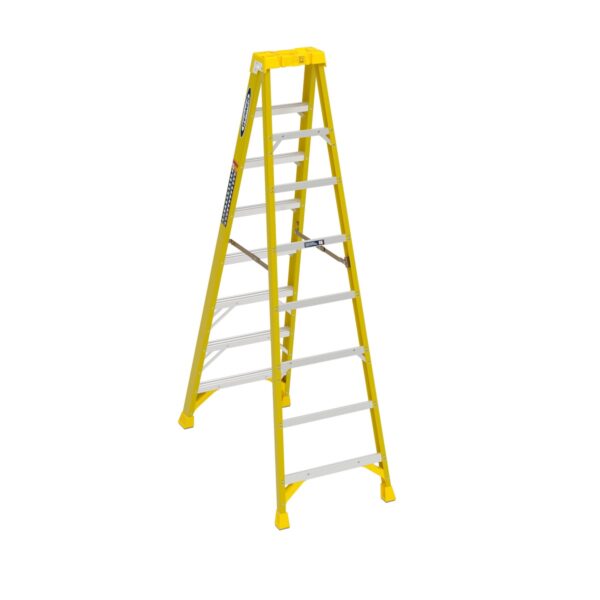 Werner 6308 8ft Type IAA Fiberglass Step Ladder, Single-Sided, Yellow product image