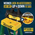 Werner 5908 8ft Type II Fiberglass Step Ladder, Single-Sided, 225 lb Duty Rating product image