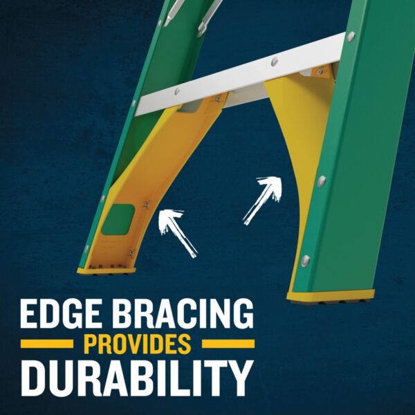 Werner 5908 8ft Type II Fiberglass Step Ladder, Single-Sided, 225 lb Duty Rating product image