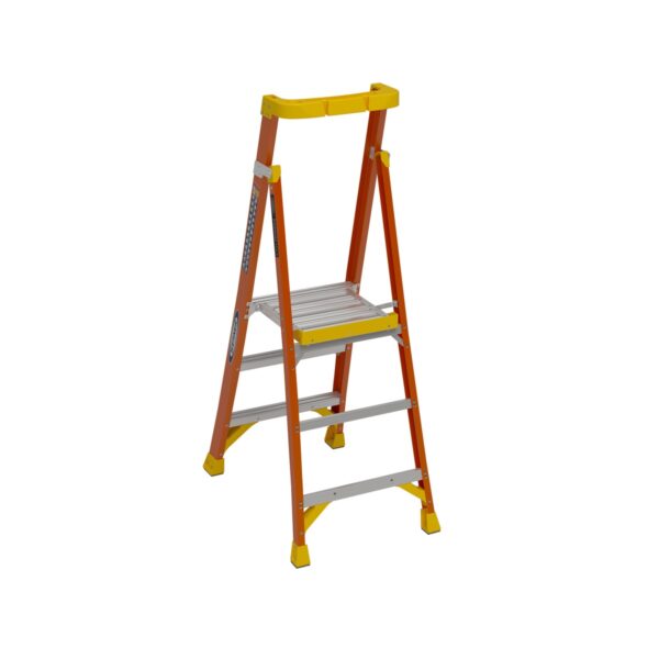 Werner PD6203 9ft Reach Fiberglass Podium Ladder, 3ft Platform, Type IA 300 lb product image