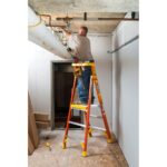 Werner PD6203 9ft Reach Fiberglass Podium Ladder, 3ft Platform, Type IA 300 lb product image