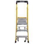 Werner PD7303-4C 9ft Reach Fiberglass Podium Ladder with Casters, 3ft Type IAA, 29 lb product image
