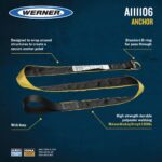 Werner A111106 Cross Arm Strap Anchor, 6 ft Web Loop with D-Ring, Gold product image