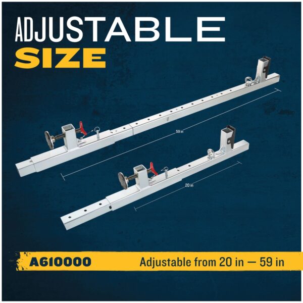 Werner A610000 Door Jamb Anchor, Adjustable 20?59 in, Silver, 18.3 lb product image