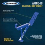 Werner ARB10-10 Adjustable Roof Bracket, Powder-Coated Steel, Blue, 10 in product image