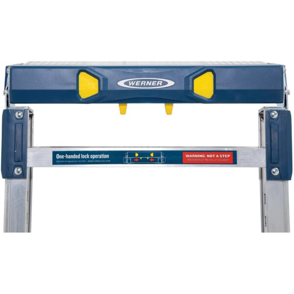 Werner AP-2030-MP3 Aluminum Work Platform, Adjustable 20?30 in Height, 300 lb Load, 46 in x 14 in Deck product image