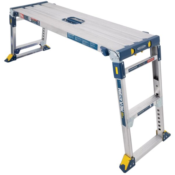 Werner AP-2030-MP3 Aluminum Work Platform, Adjustable 20?30 in Height, 300 lb Load, 46 in x 14 in Deck product image