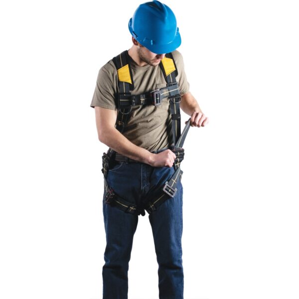 Werner H934104 Arc Flash Construction Harness, Back & Hip D-Rings, Dielectric Pass-Thru Legs, XL product image
