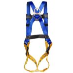 Werner H412002XQC BaseWear Standard Back D-Ring Harness, QC Chest, Tongue Buckle Legs, M/L, Blue/Yellow product image