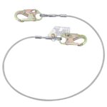 Werner C161106 Cable Positioning Lanyard, 6 ft, 1/4 in Vinyl-Coated Steel Cable, Snap Hooks product image