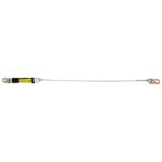 Werner C361120LE 6ft Single Leg Cable Leading Edge Lanyard, DCELL Shock Pack, 1/4 in Vinyl-Coated Cable, Snap Hook product image