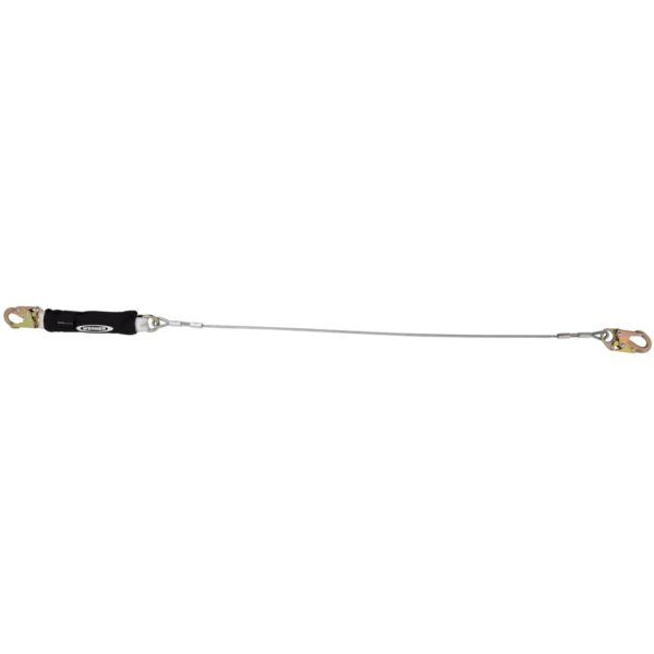 Werner C361120LE 6ft Single Leg Cable Leading Edge Lanyard, DCELL Shock Pack, 1/4 in Vinyl-Coated Cable, Snap Hook product image