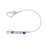 Werner C361200 DeCoil Cable Single Leg Lanyard, 6 ft, 1/4 in Vinyl-Coated Cable, Snap Hook to Rebar Hook product image