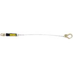 Werner C361220LE 6ft Single Leg Cable Leading Edge Lanyard, DCELL Shock Pack, 1/4 in Vinyl-Coated Cable, Rebar Hook product image