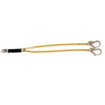 Werner C411220 TwinLeg Free Fall Lanyard, 12 ft Free Fall/400 lb (6 ft Free Fall), Snap & Rebar Hooks, Yellow product image
