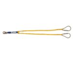Werner C411400 DeCoil TwinLeg Lanyard, 6 ft, DCELL Shock Pack, 1 in Web, Snap Hook, Large Carabiner product image